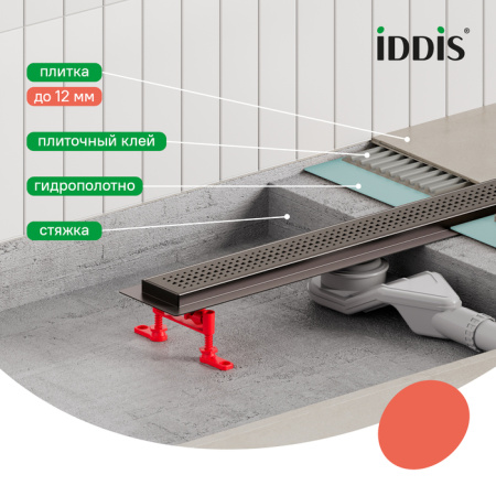 Душевой лоток с решеткой Iddis Perfex 975B6GM20DZ графит фото