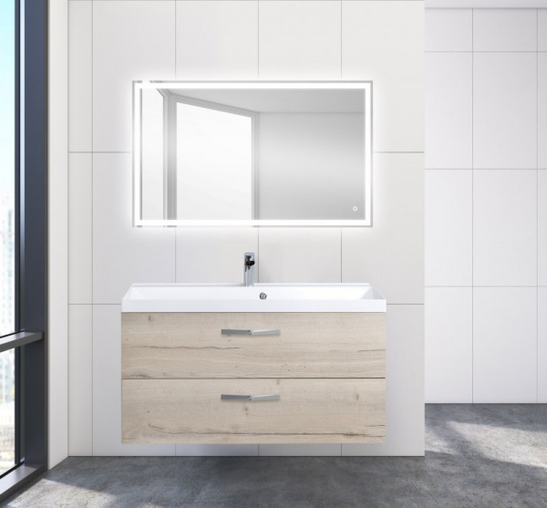 Тумба под раковину Belbagno Aurora AURORA-1000-2C-SO-RGB Rovere Galifax Bianco фото
