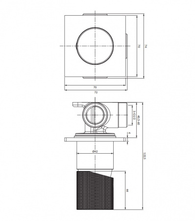 Cмеситель для душа Omnires Contour CT8045GLB золото фото