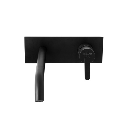 Смеситель для раковины настенный Cezares Leaf LEAF-BLI1-NOP Чёрный матовый фото
