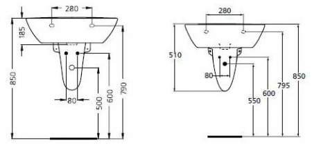 Полупьедестал для раковины Ideal Standard Ocean W306101 фото