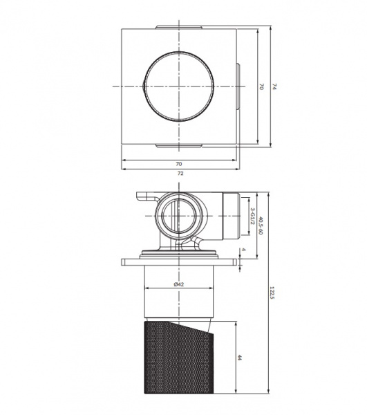 Cмеситель для душа Omnires Contour CT8045GLB золото фото