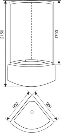 Душевая кабина Style S-22G 90x90 фото