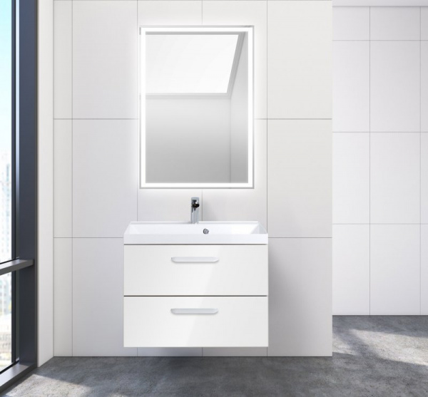 Тумба под раковину Belbagno Aurora AURORA-700-2C-SO-BL Bianco Lucido фото