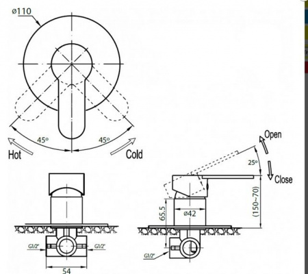 Смеситель для душа Cezares Laconico LACONICO-C-DI-01 фото