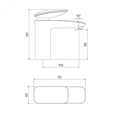 Смеситель для раковины Iddis Stone STOSB00i01 фото