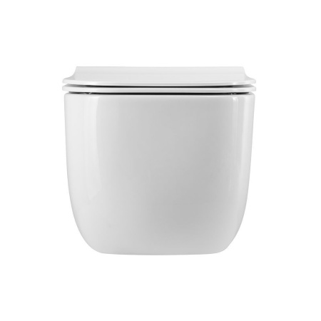 Унитаз подвесной безободковый Art&Max Monza AM232CHR/SC с сиденьем фото