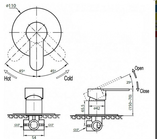 Смеситель для душа Cezares Laconico LACONICO-C-DI-01 фото