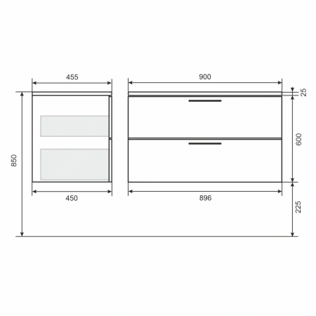 Тумба под раковину Uperwood Foster 90 TFosterNEW90b черная фото
