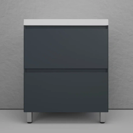 Тумба напольная под раковину Style Line Манхэттен 70 ЛС-00002375 графит фото