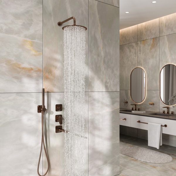 Верхний душ WasserKRAFT Asphe A331 22,8x22,8 розовое золото фото