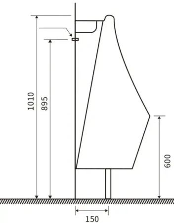 Писсуар с функцией электронного смыва SantiLine SL-6004 фото