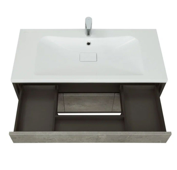 Тумба с раковиной Акватон Уэльс 100 1A267601WA6A0 авеллино грей / антрацит фото