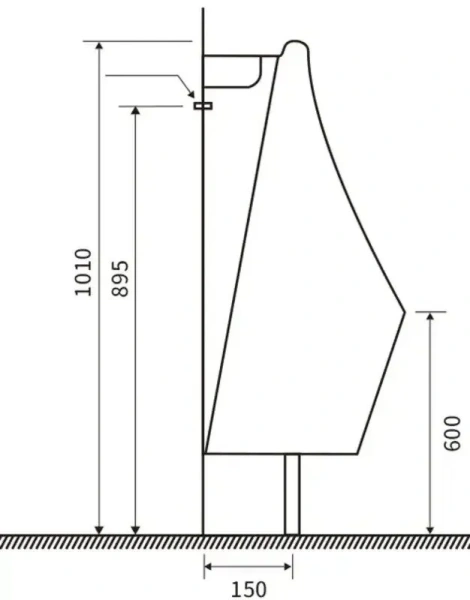 Писсуар с функцией электронного смыва SantiLine SL-6004 фото