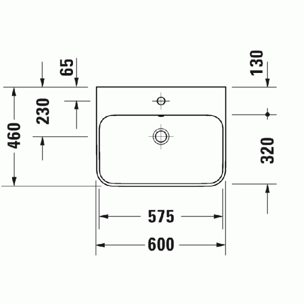 Накладная раковина Duravit Happy D.2 Plus 2360606100 антрацит матовый/белый фото