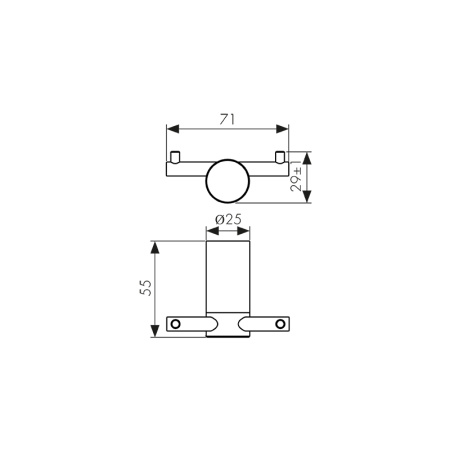 Крючок двойной Kaiser KH-3290 черный матовый фото