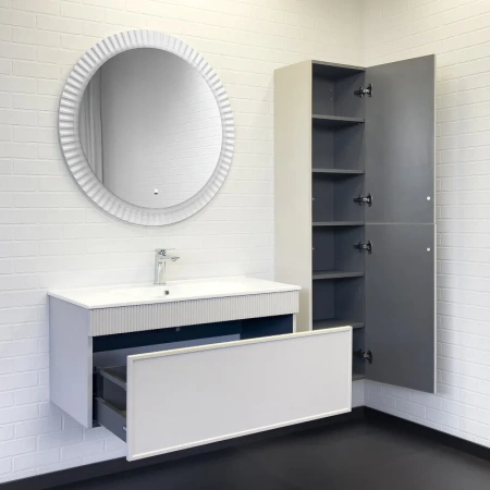 Тумба с раковиной Comfortу Мадрид 00-00017880CF серый шелк фото