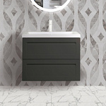 Тумба с раковиной подвесная Art&Max Platino AM-Platino-750-2C-SO-GM 75 см серый матовый