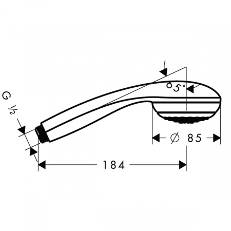Душевая лейка Hansgrohe Crometta 85 1jet 28585000 фото