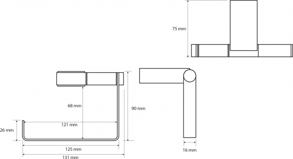 Держатель для туалетной бумаги Bemeta Nero 135012220 фото
