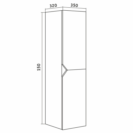 Шкаф-пенал Grossman Инлайн 35 303506 белый/дуб сонома фото