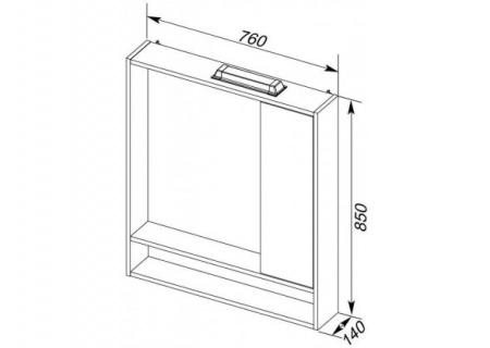 Зеркало-шкаф Aquanet Коста 76 00188405 фото