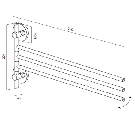 Тройная вешалка для полотенец Am.Pm Bliss A5532764 фото