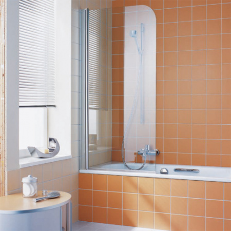 Шторка для ванны распашная Kermi Atea AT DFL 07515VAK L прозрачное стекло фото