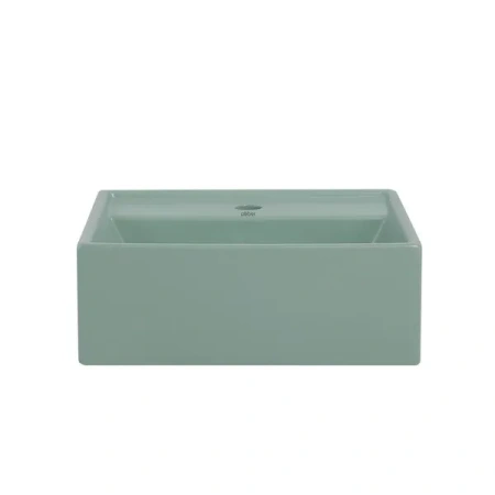 Раковина полувстраиваемая Abber Rechteck AC2208MCG 41x41 зеленая матовая фото