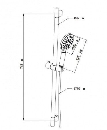 Душевой гарнитур Omnires Nevada NEVADA-SCR хром/белый фото