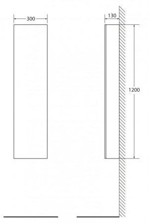 Шкаф-пенал BelBagno BB300CRS фото