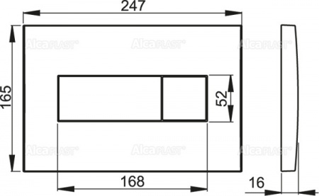 Кнопка смыва AlcaPlast M371S фото