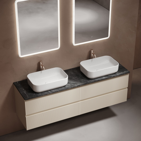 Столешница с отверстием под смеситель Sancos TT160A1X 160 см, black sky фото