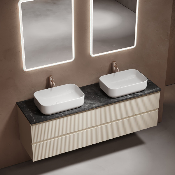 Столешница с отверстием под смеситель Sancos TT160A1X 160 см, black sky фото