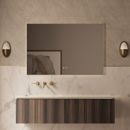 Тумба под раковину Vincea Luxe 140 VMC-4LX140WN шпон натуральный орех фото