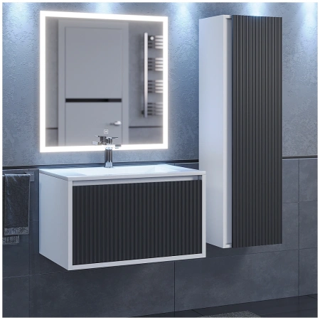 Тумба под раковину Uperwood Next 70 3930205150 белая/графит фото