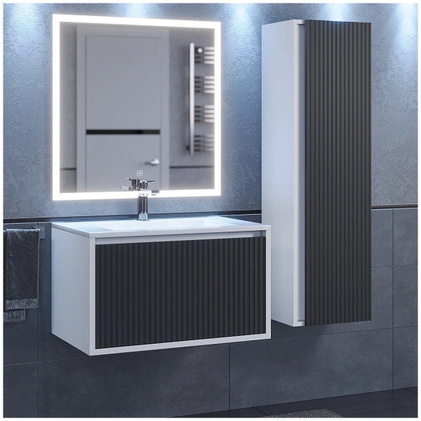 Тумба под раковину Uperwood Next 70 3930205150 белая/графит фото