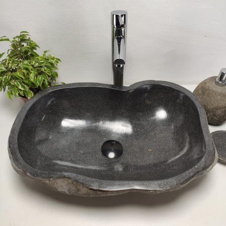 Накладная раковина из речного камня RS0894 (58*40*15) фото