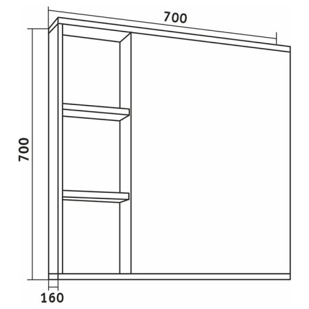 Зеркало-шкаф Grossman Форта 70 207002 дуб галифакс фото