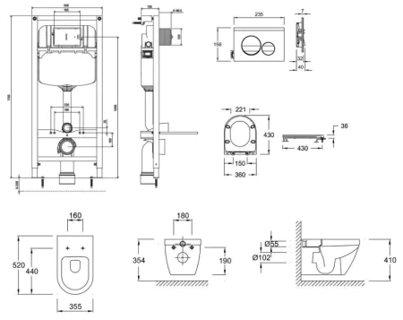 Унитаз c инсталляцией Jacob Delafon Rodin+ E21748RU-00 фото