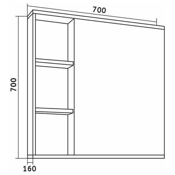 Зеркало-шкаф Grossman Форта 70 207002 дуб галифакс фото