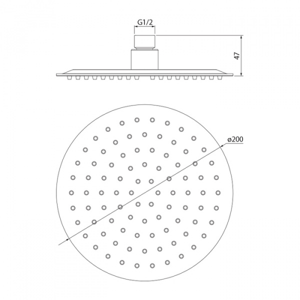 Верхний тропический душ Iddis Built-in Shower Accessories 00320RSi64 фото