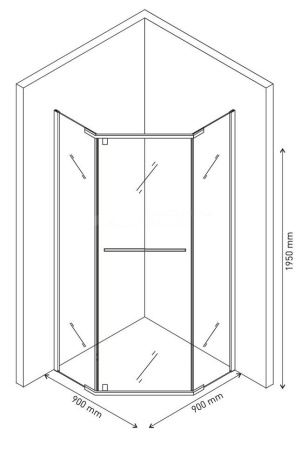 Душевой уголок Cerutti SPA Chika ZP91B 90x90 черный фото