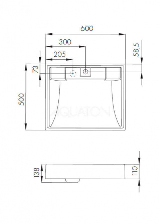 Раковина Акватон Рейн 60 1A72103KRW010 фото