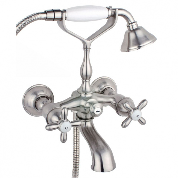 Смеситель для ванны с душем Timo Ritz 0144Y silver cross фото