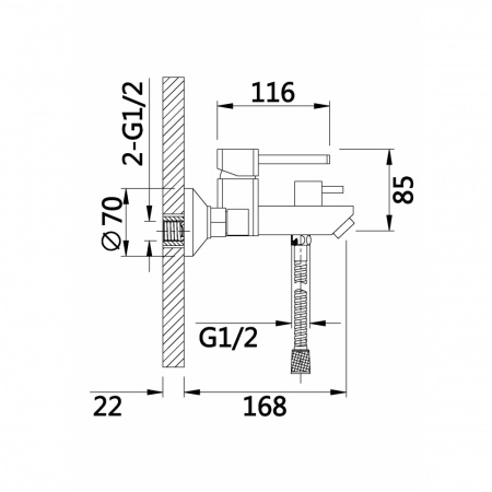 Смеситель для ванны с душем Ganzer Rupert GZ 05031 фото