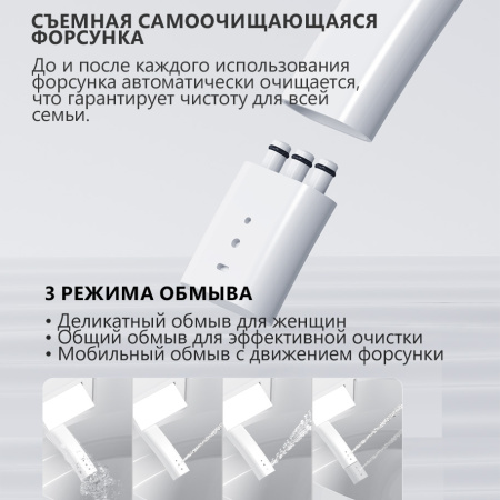 Электронный унитаз-биде импульсный Abber Bequem AC1121S белый фото