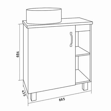 Тумба под раковину Grossman Флай 70 107002 серая фото