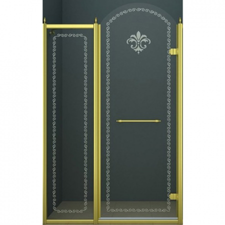 Душевая дверь Cezares Retro RETRO-B-11-100-CP-G-R 100 см золото R фото