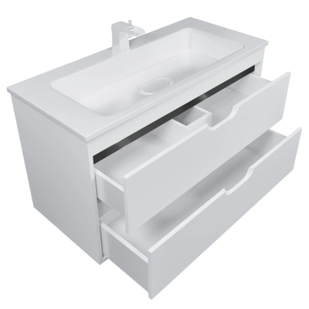 Тумба под раковину Uperwood Modul 100 2930205356 белая/графит фото